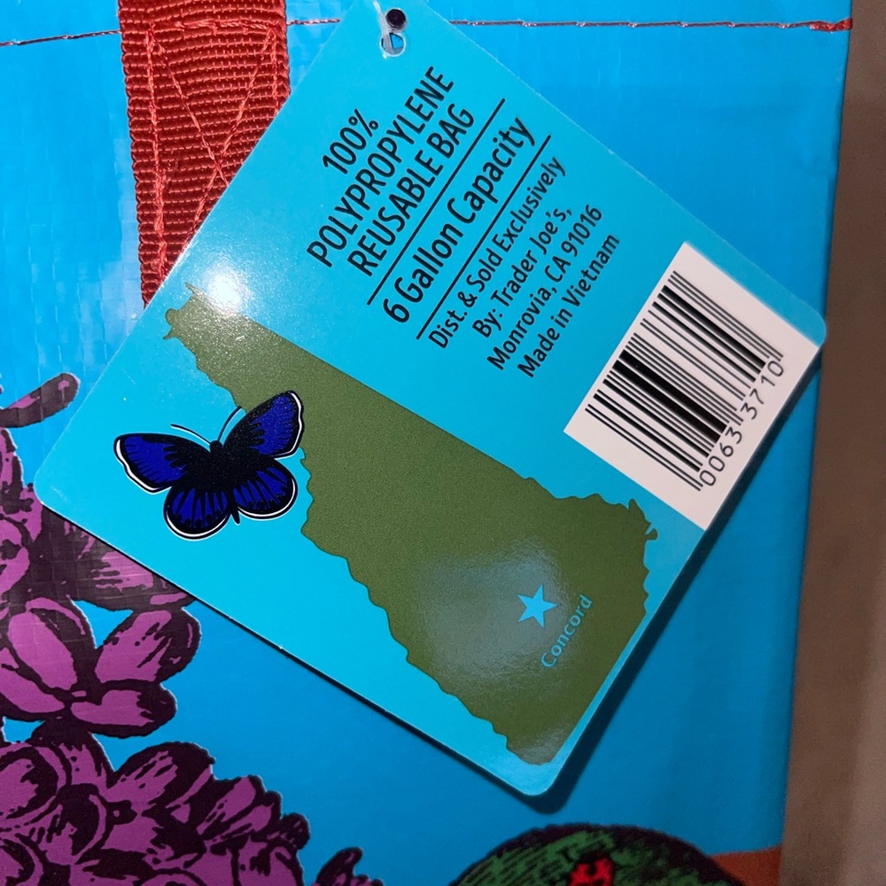 Trader Joe's New Hampshire Collectible State Reusable Grocery Tote Bag - Picture 4 of 4